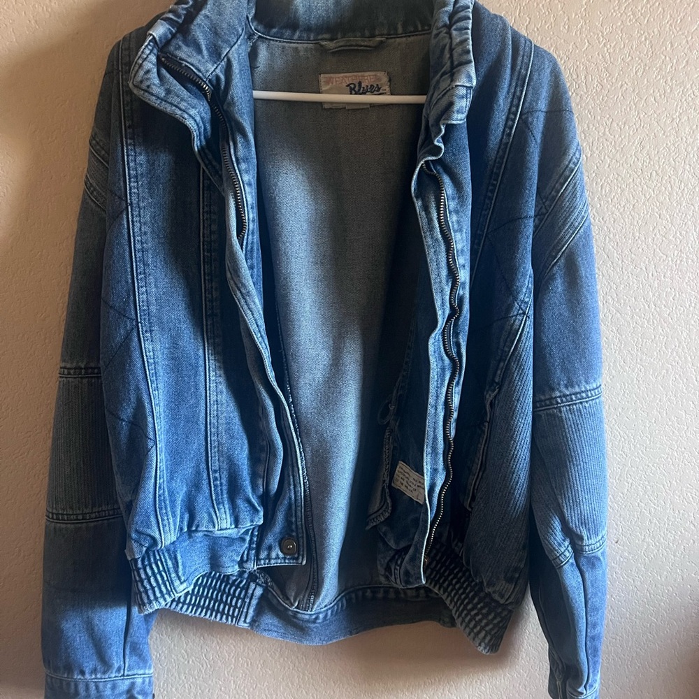 Vintage Weathered Blues Denim Jacket Medium